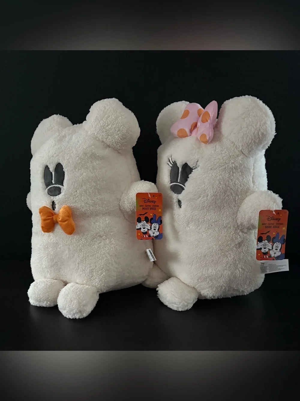 NEW Disney Mickey & Minnie Halloween Ghost Decorative Pillows Plush 2026